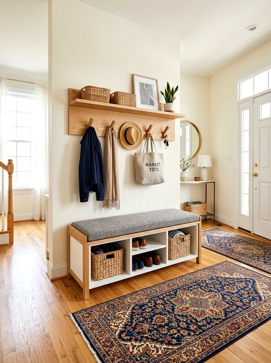Modular Entryway Bench - 30 modular apartment storage ideas