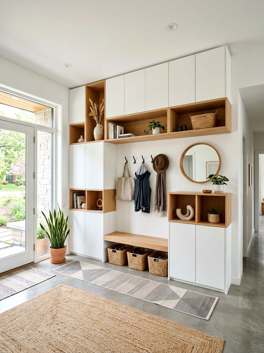 Modular Entryway Wall Storage Units - 30 entryway storage ideas