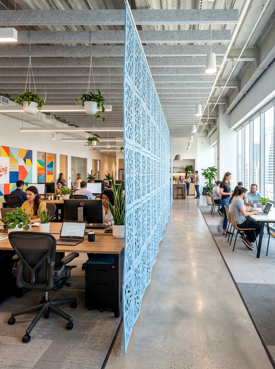 Modular Felt Partition - 30 sound dampening office ideas