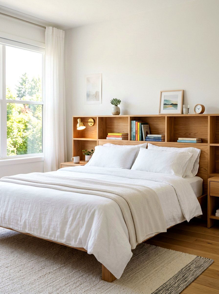 Modular Headboard Storage - 30 modular apartment storage ideas