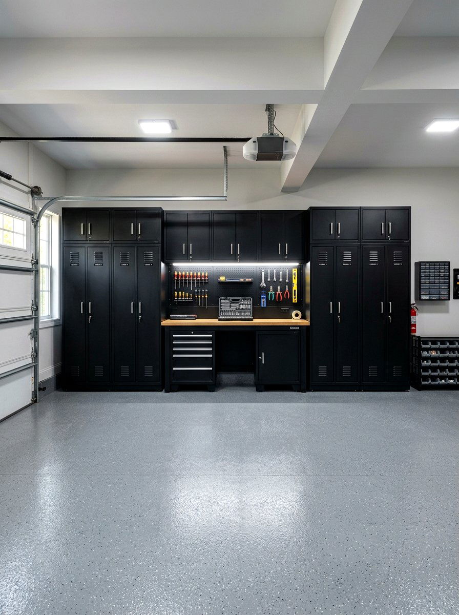Modular Metal Cabinet - 30 clean garage aesthetic ideas