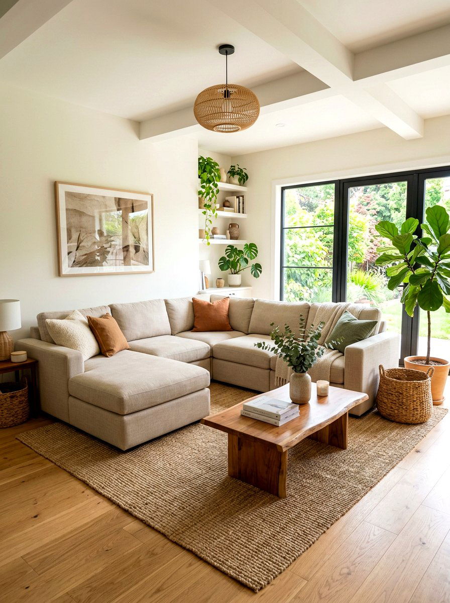 Modular Neutral Sectional Couch - 30 pit sofa living room ideas