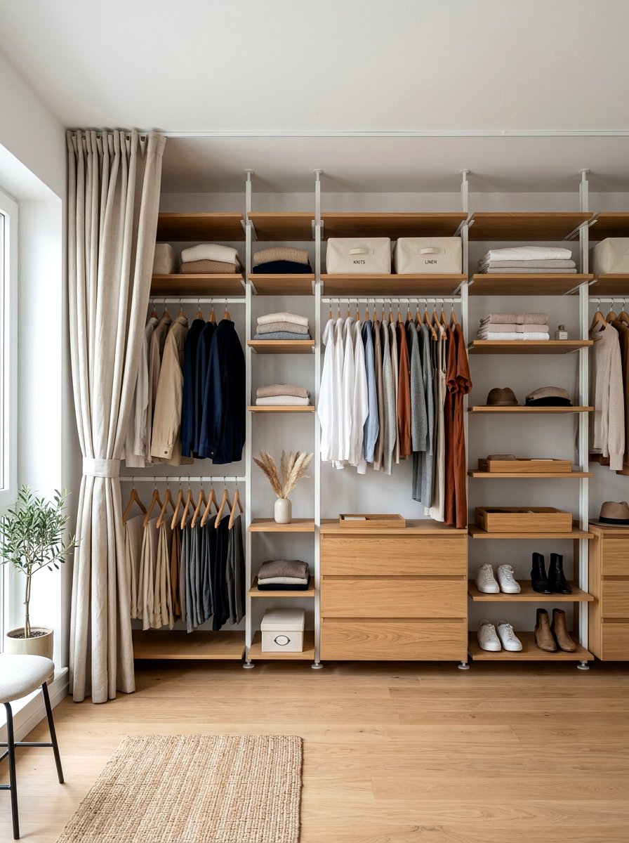 Modular Open Closet System - 30 minimalist teen room ideas