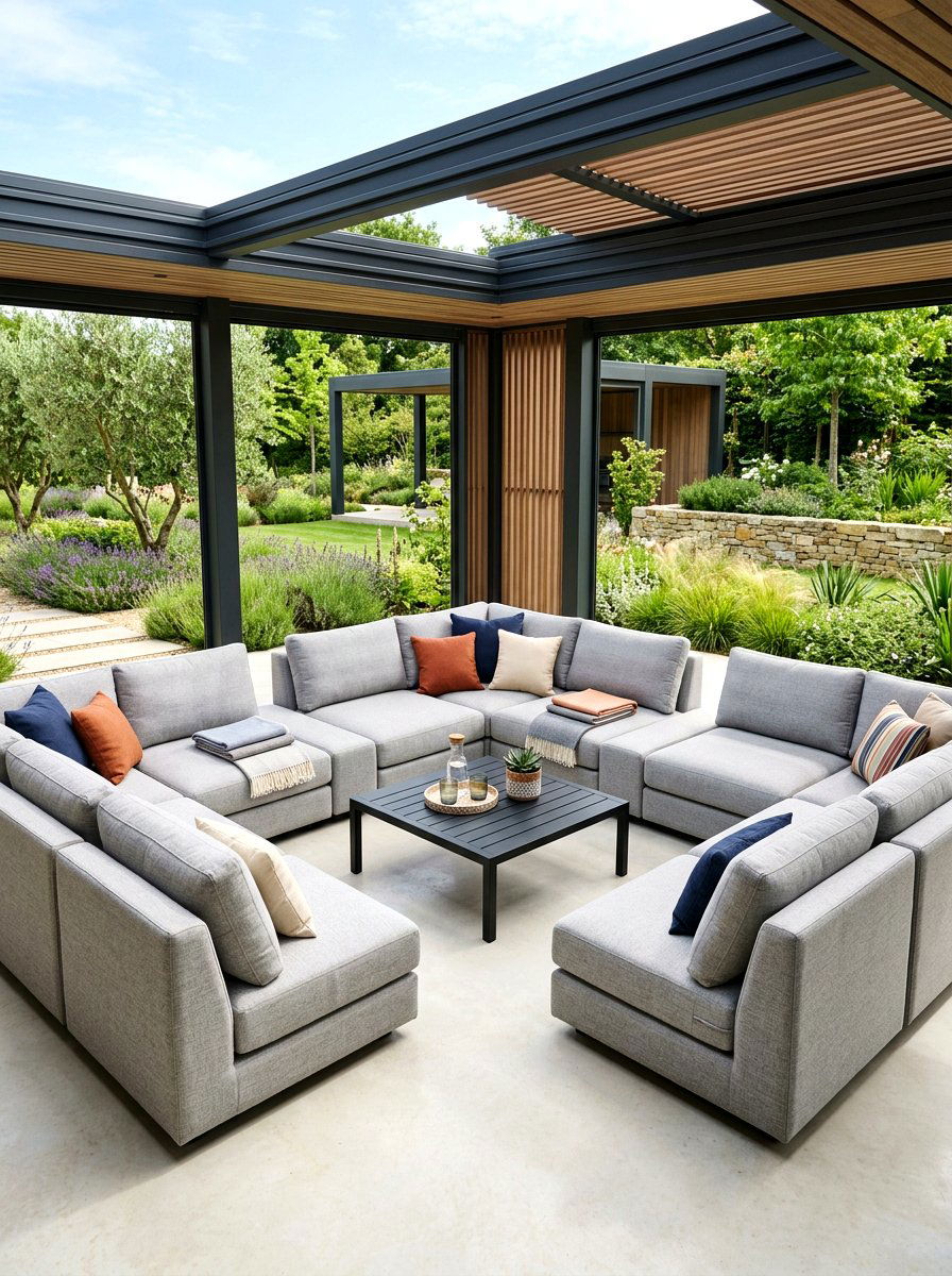 Modular Outdoor Sofa - 30 pavilion seating arrangement ideas
