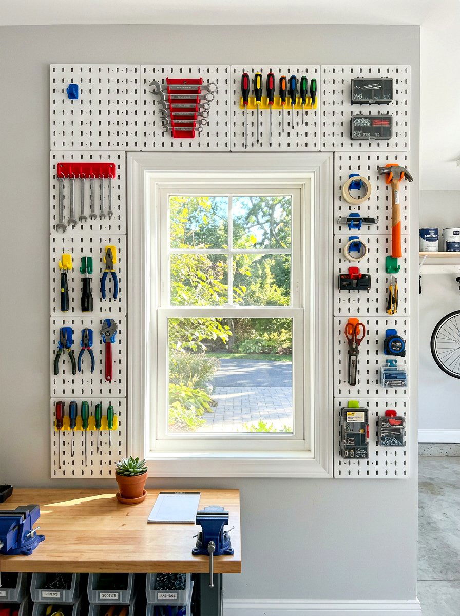 Modular Plastic Pegboard - 30 garage pegboard ideas