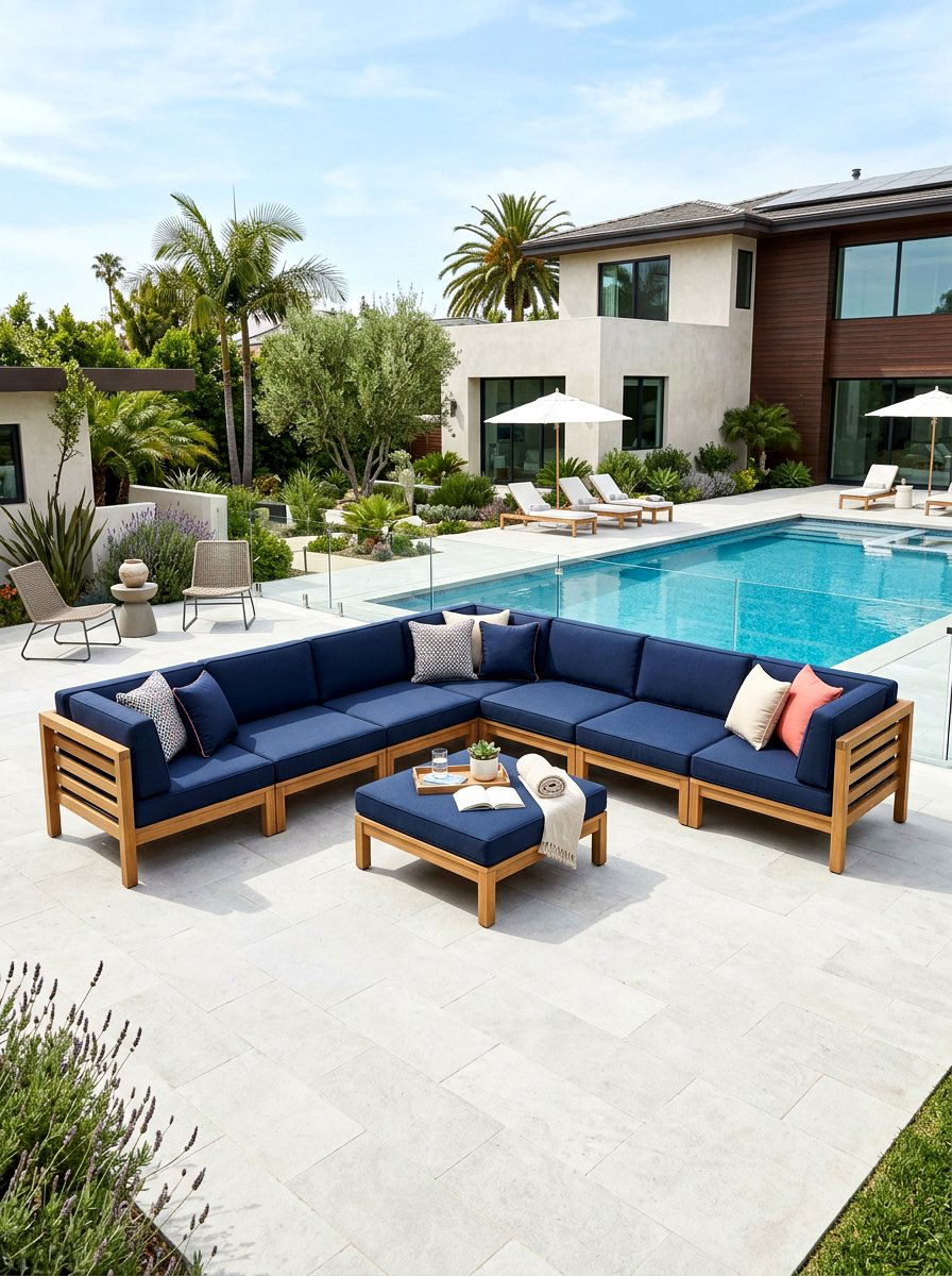 Modular Poolside Sofa - 30 poolside lounge ideas