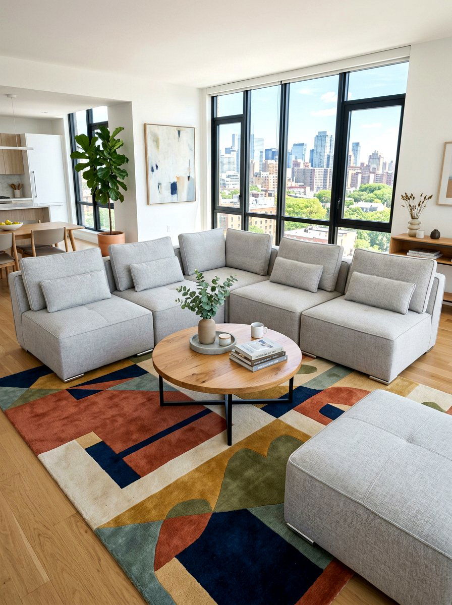 Modular Seating Arrangement - 30 editorial apartment decor ideas