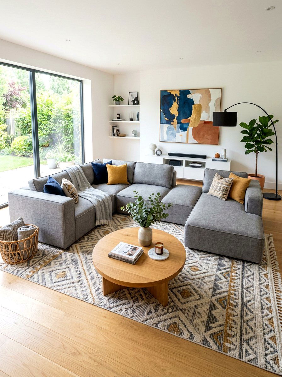 Modular Seating Arrangement - 30 first apartment living room ideas