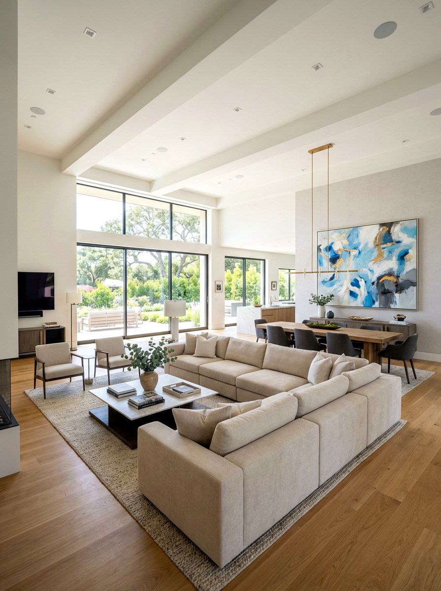Modular Sectional Sofa - 30 open plan with cozy zones ideas