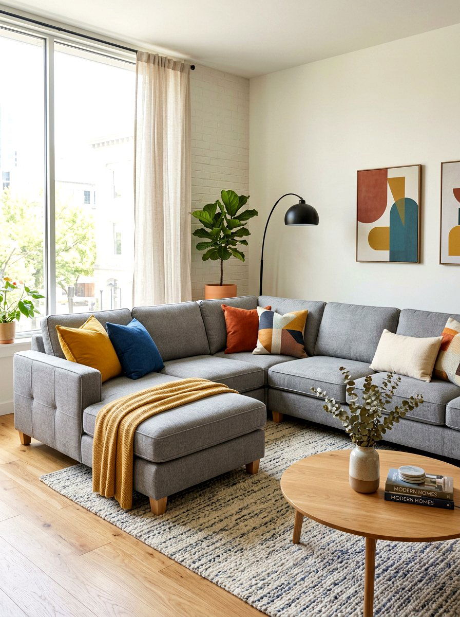 Modular Sectional Sofa - 30 studio apartment ideas