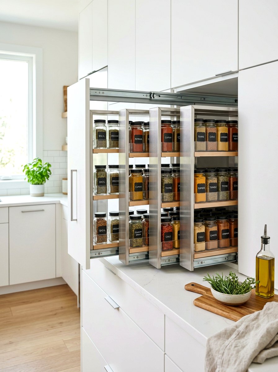 Modular Spice Rack Storage System - 30 pull out spice rack ideas
