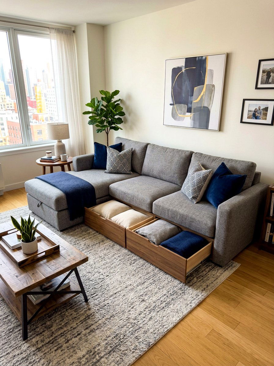 Modular Storage Sofa - 30 modular apartment storage ideas