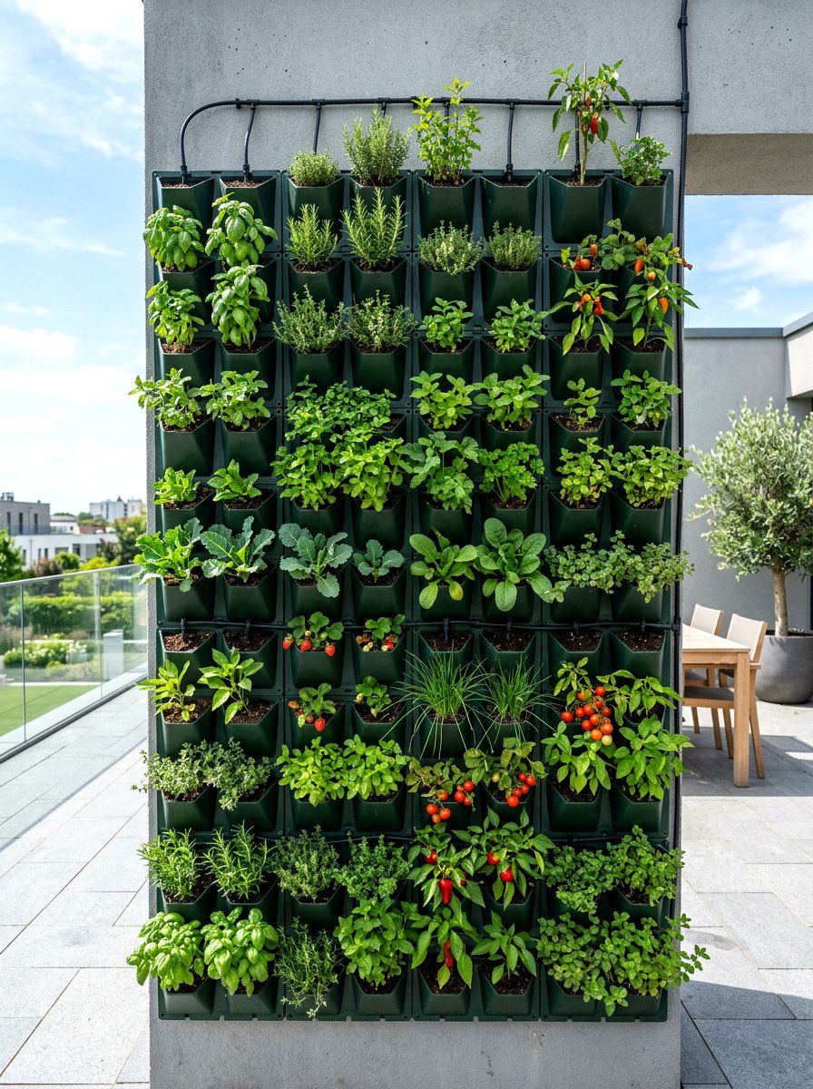 Modular Wall Garden - 30 vertical vegetable garden ideas