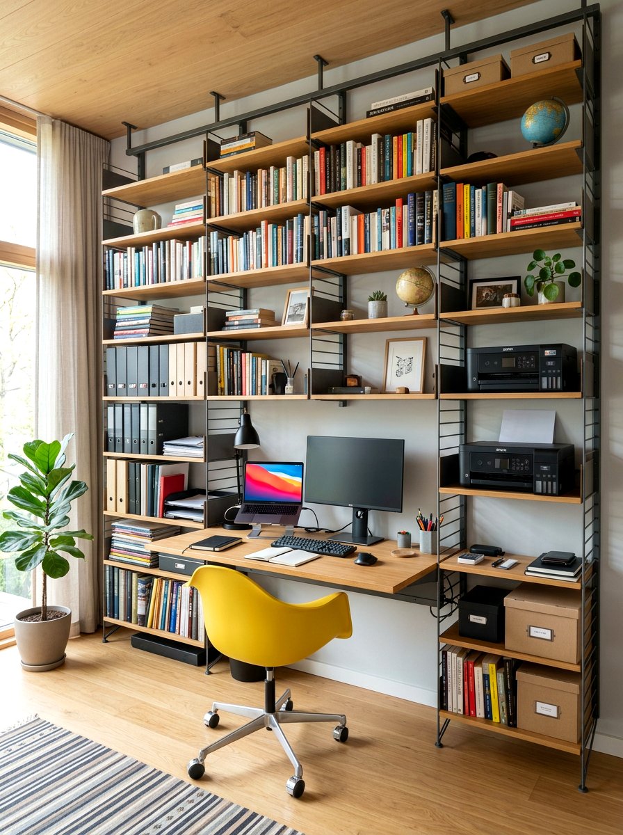 Modular Wall Shelving Office - 30 apartment office ideas