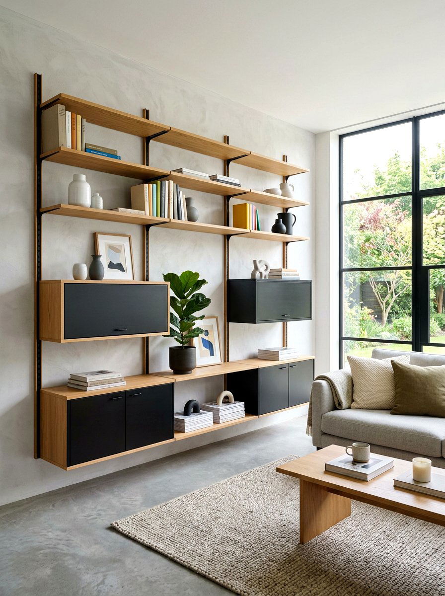 Modular Wall Shelving - 30 modular apartment storage ideas