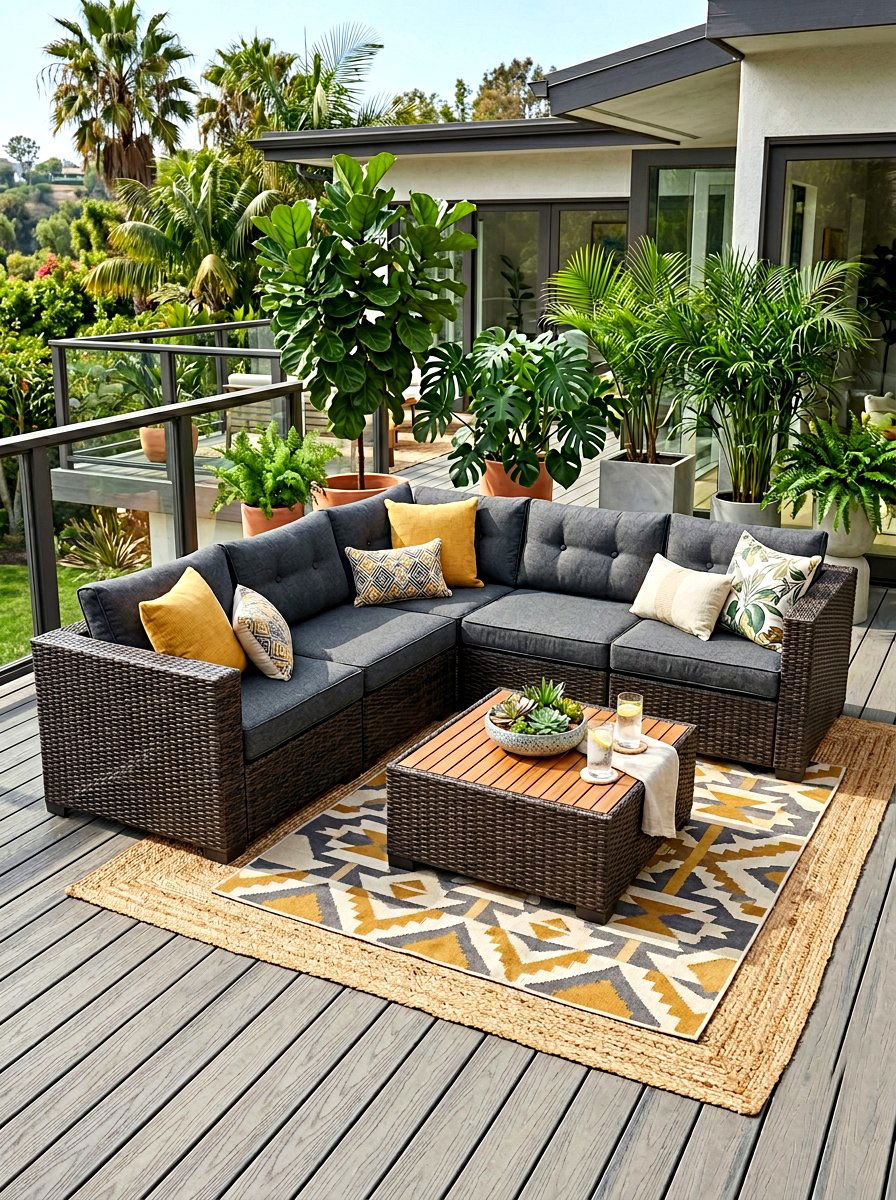 Modular Wicker Sectional - 30 wicker patio furniture ideas