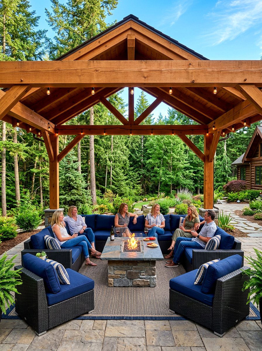Modular patio furniture - 30 pavilion lounge furniture ideas