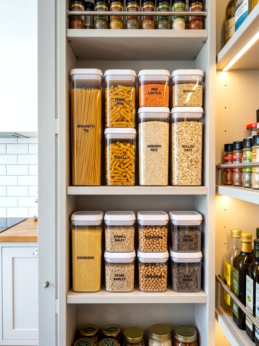 Modular square container set - 30 food container organization ideas