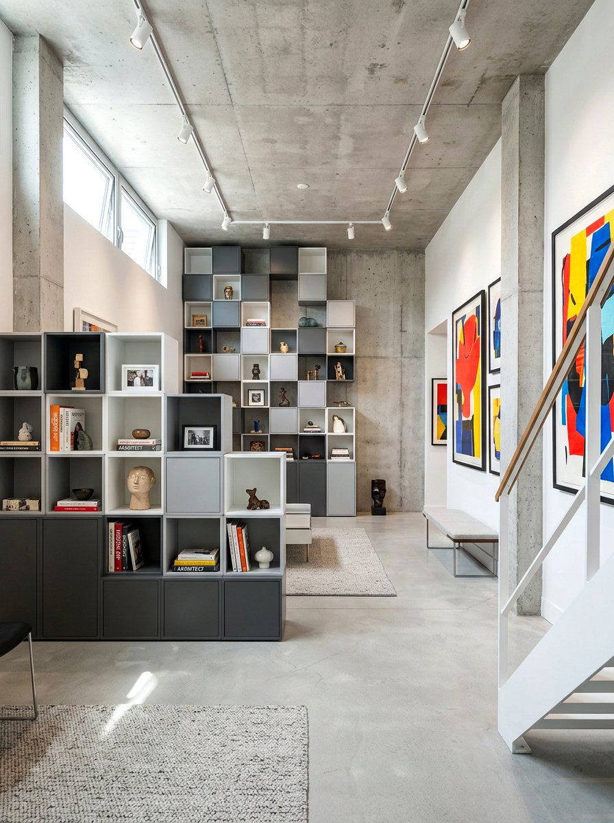 Modular storage cubes - 30 basement storage wall ideas
