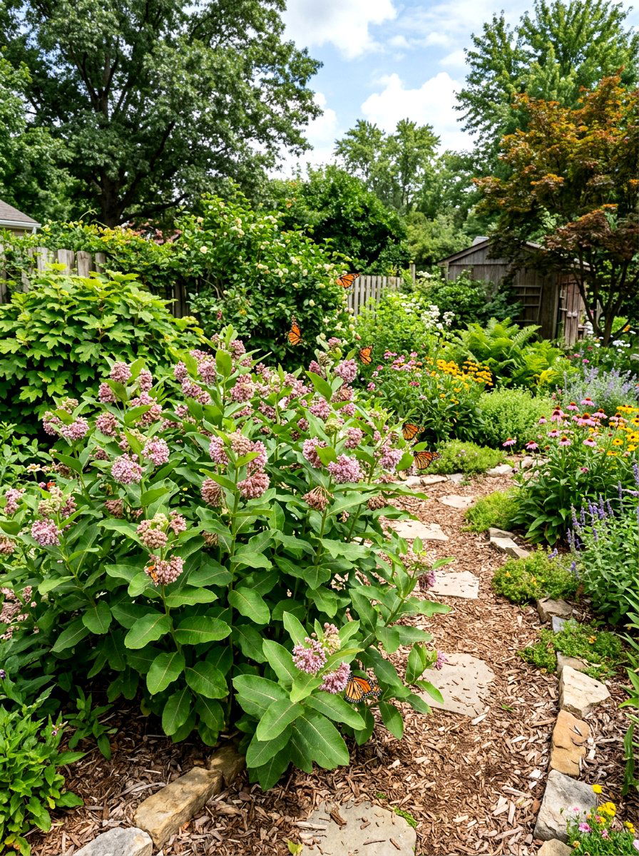 Monarch Milkweed Patch - 30 pollinator paradise backyard ideas