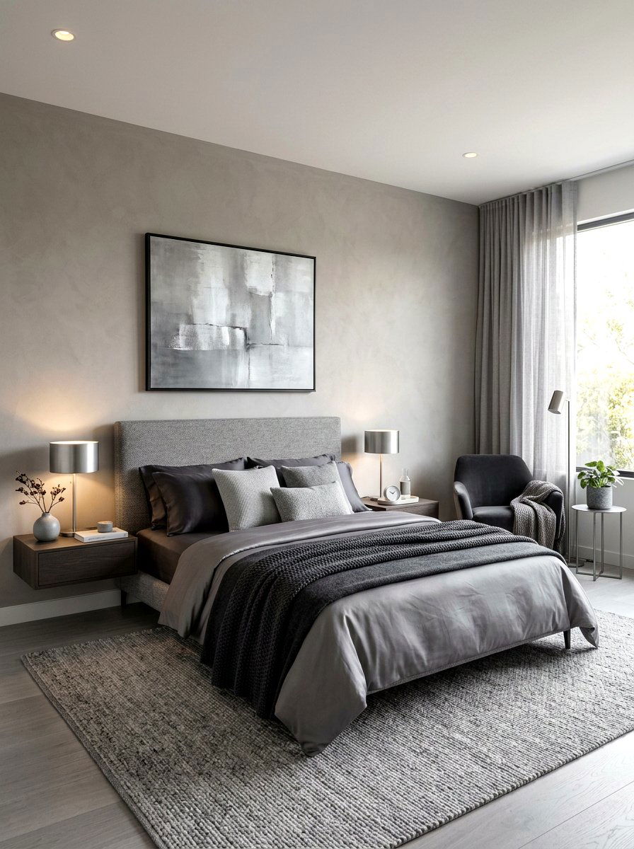 Monochromatic Bedroom Theme - 30 quiet luxury apartment ideas