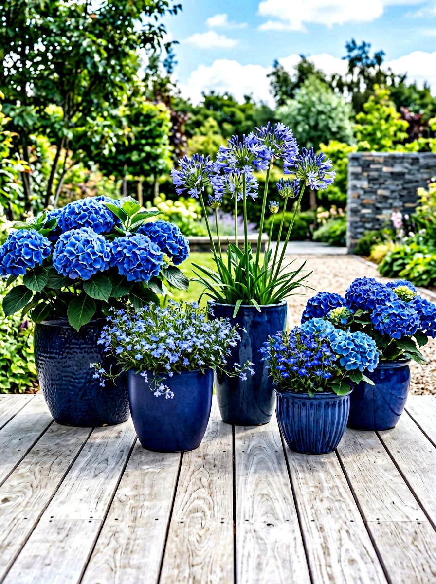 Monochromatic Flower Pots - 30 modern container garden ideas