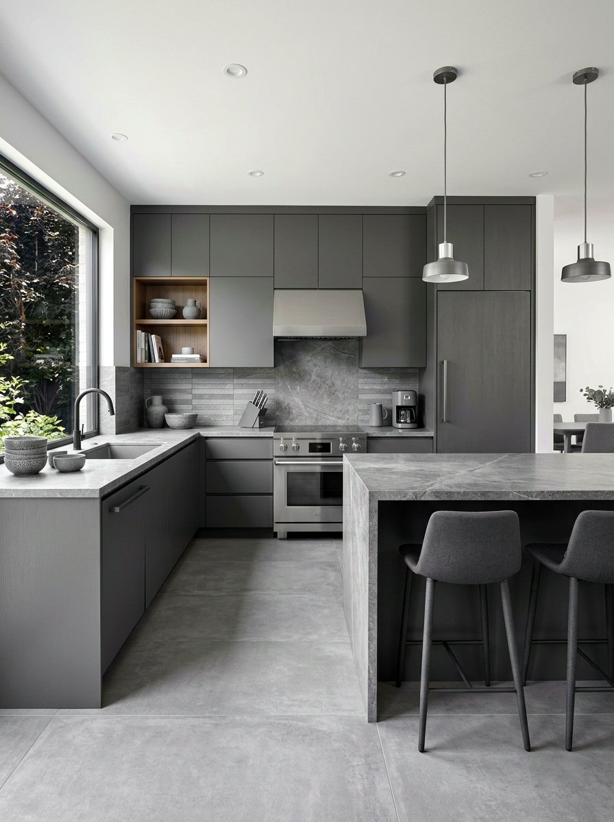 Monochromatic Kitchen - 30 modern kitchen ideas
