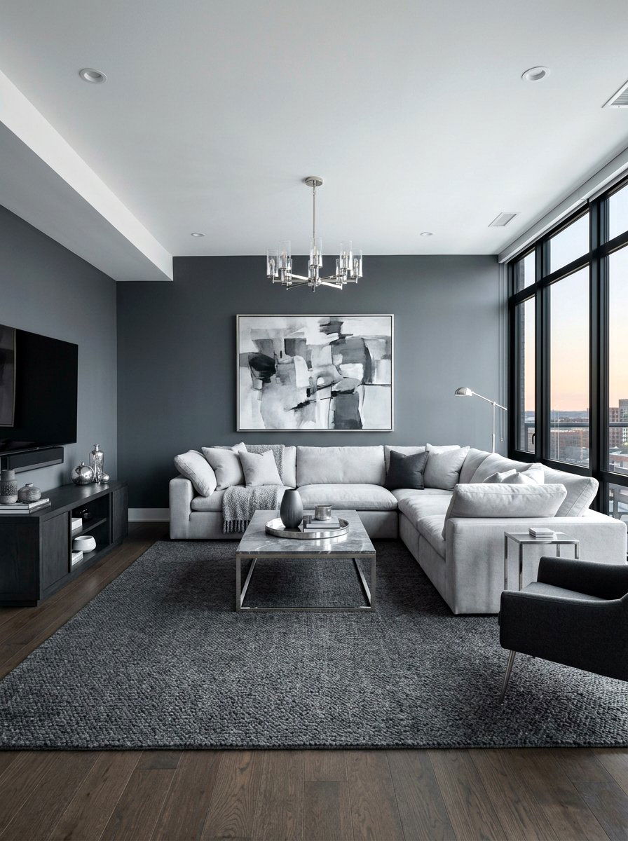 Monochromatic Living Room - 30 cloud couch living room ideas