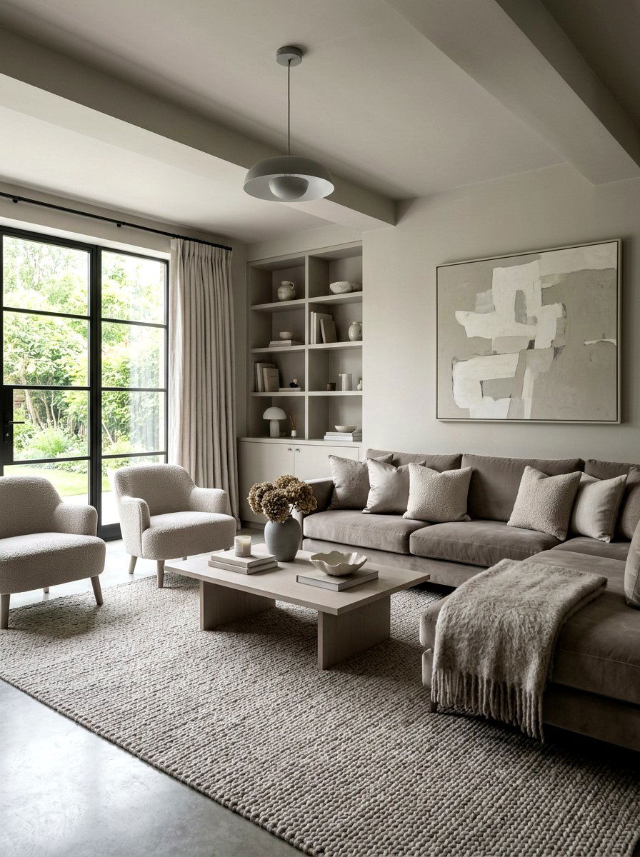 Monochromatic Living Room - 30 luxury living room ideas