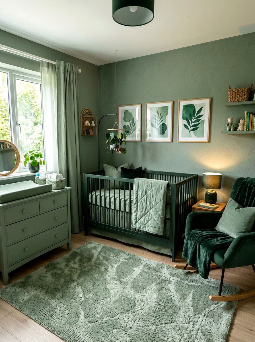 Monochromatic Small Nursery - 30 small nursery layout ideas