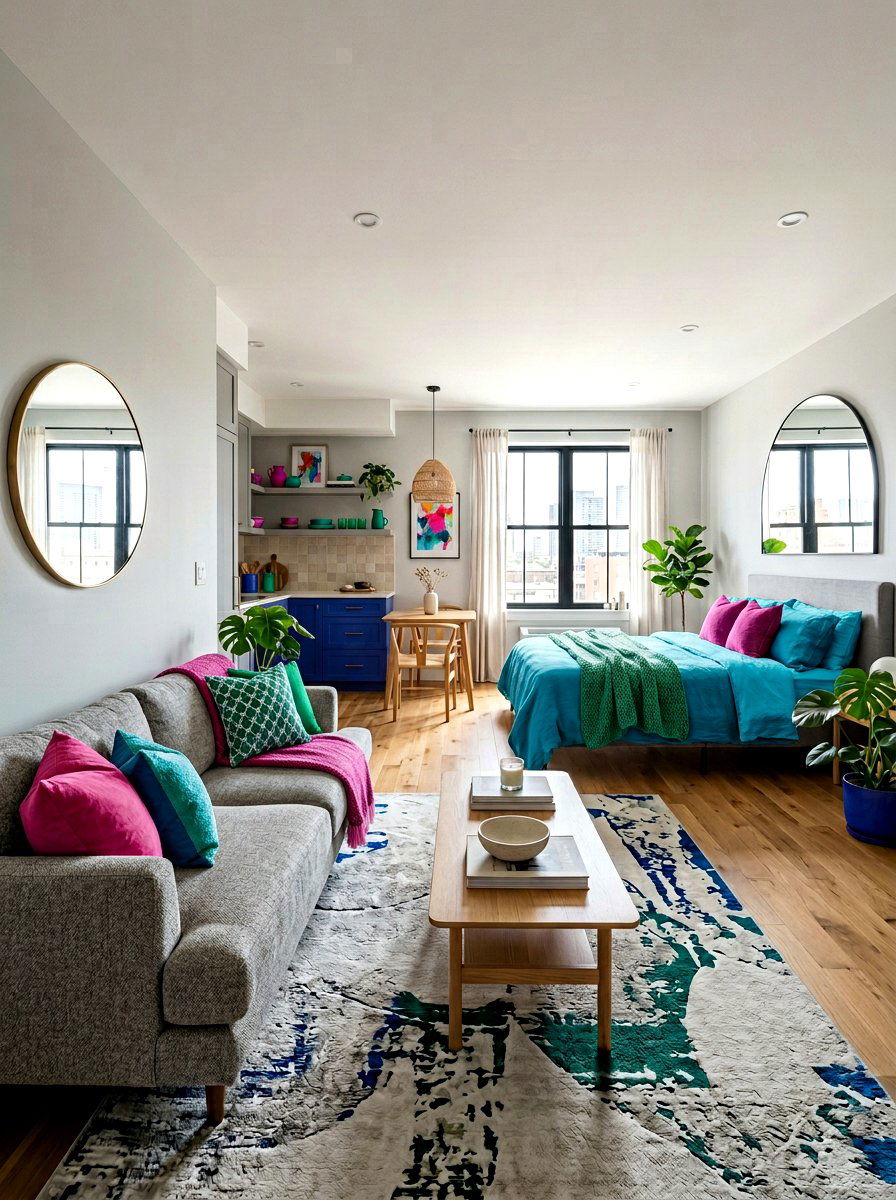 Monochromatic Studio Apartment - 30 neutral home decor ideas