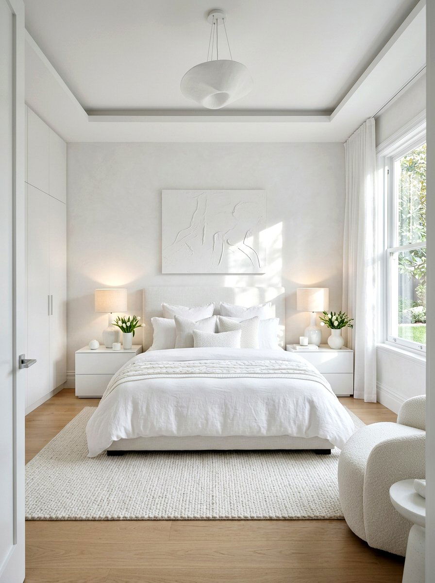 Monochromatic White Bedroom - 30 white bedroom ideas