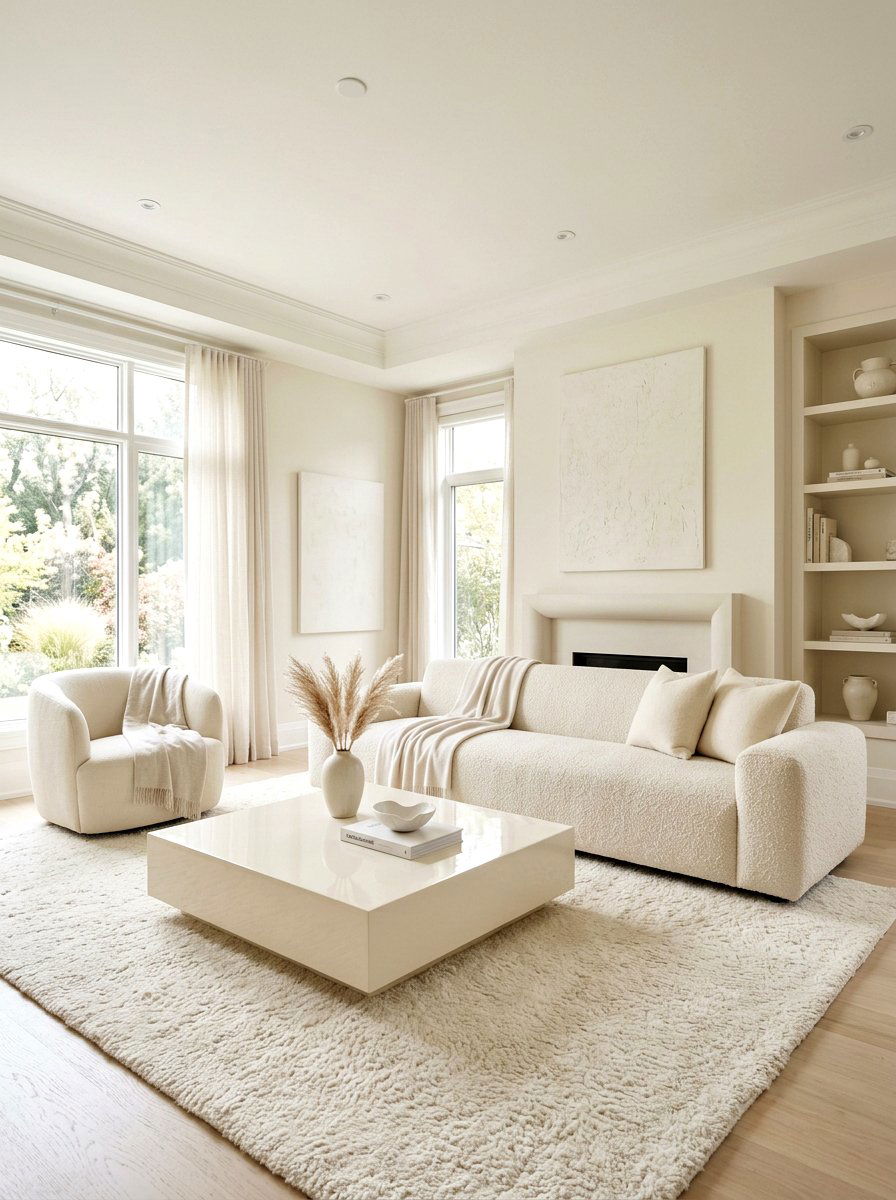 Monochromatic living room 1 - 30 quiet luxury living room ideas