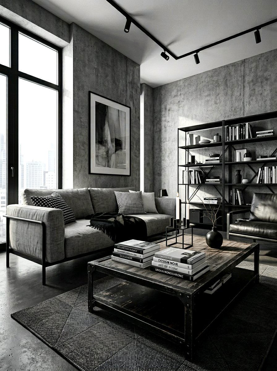 Monochrome Black And White Setup - 30 coffee table book styling ideas