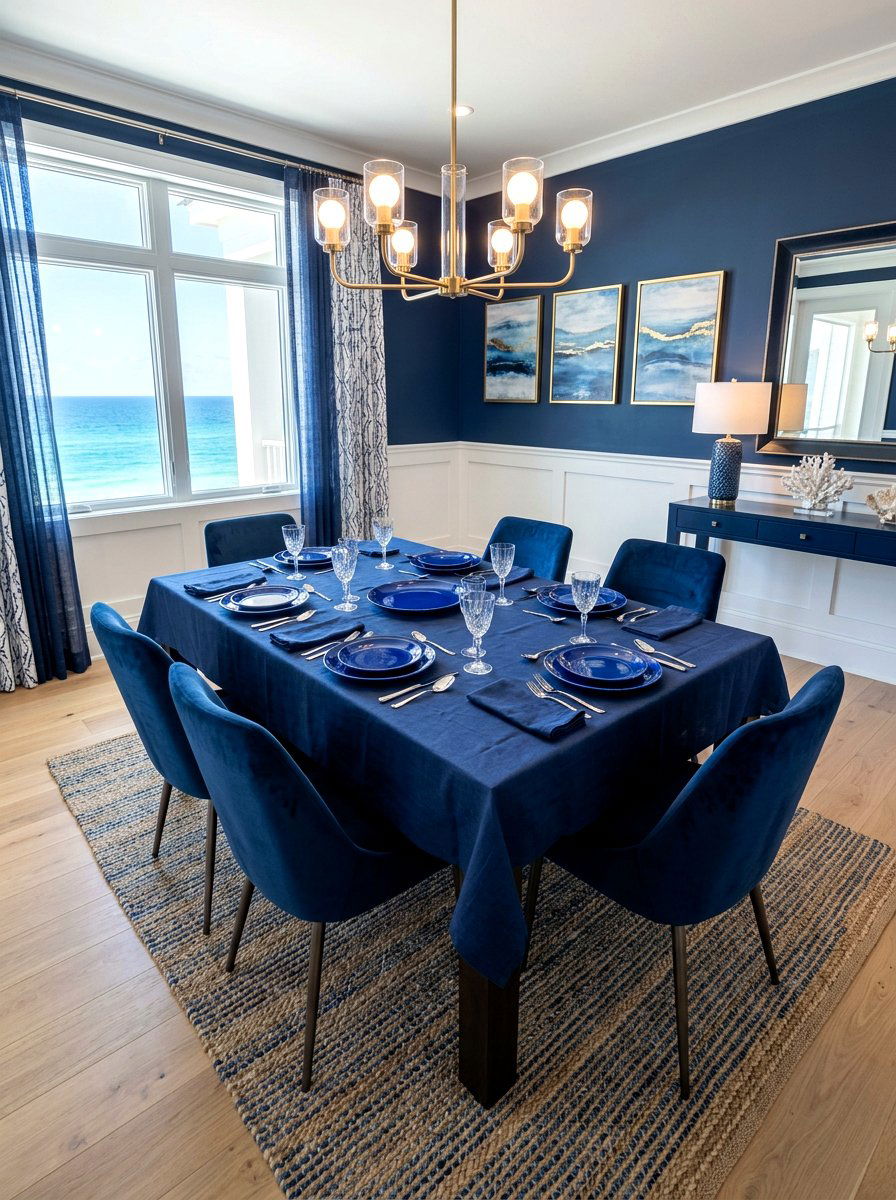 Monochrome Blue - 30 formal table setting ideas