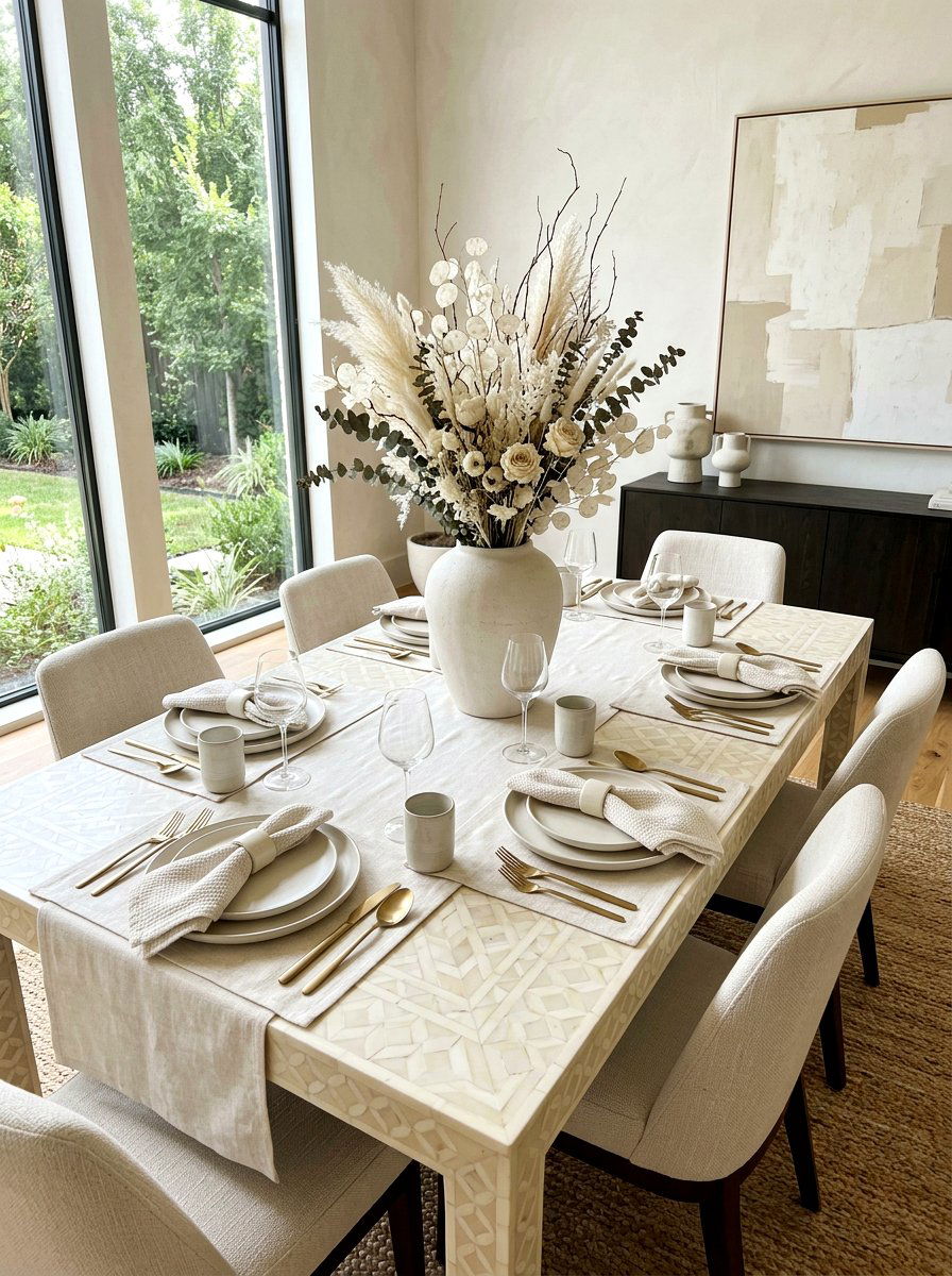 Monochrome Bone Table - 30 collected tablescape ideas