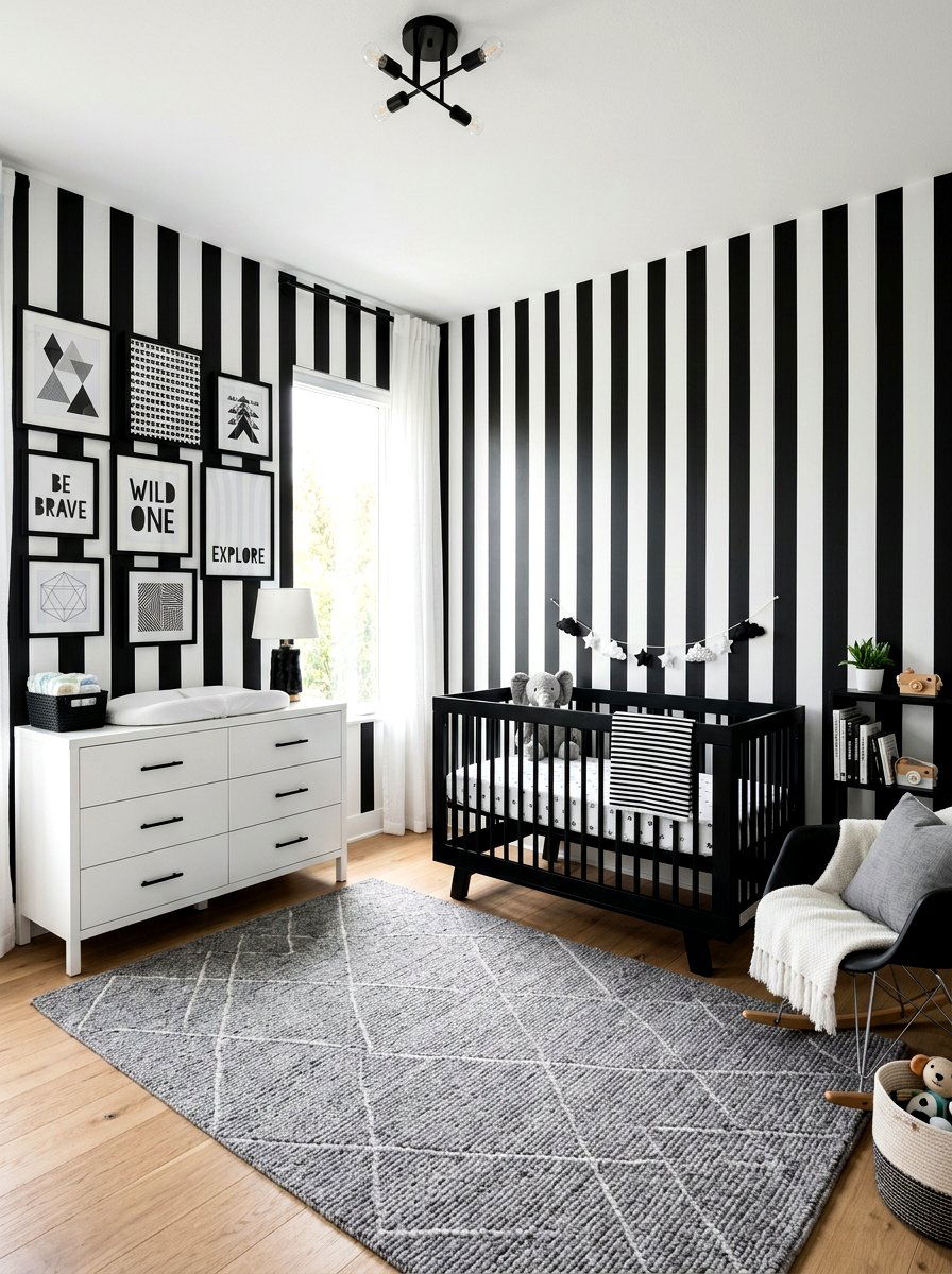 Monochrome Boy Nursery - 30 boy nursery ideas