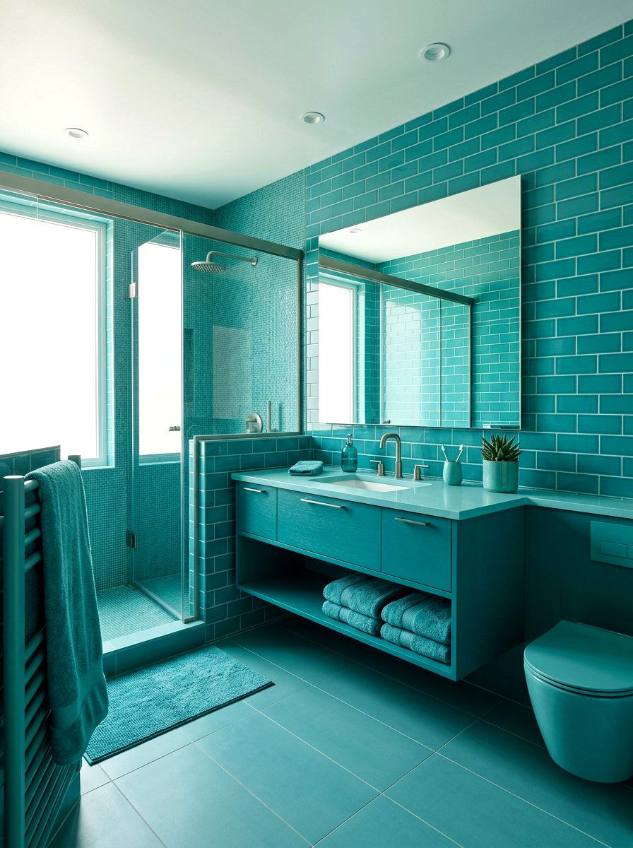 Monochrome Color Palette - 30 kids bathroom decor ideas