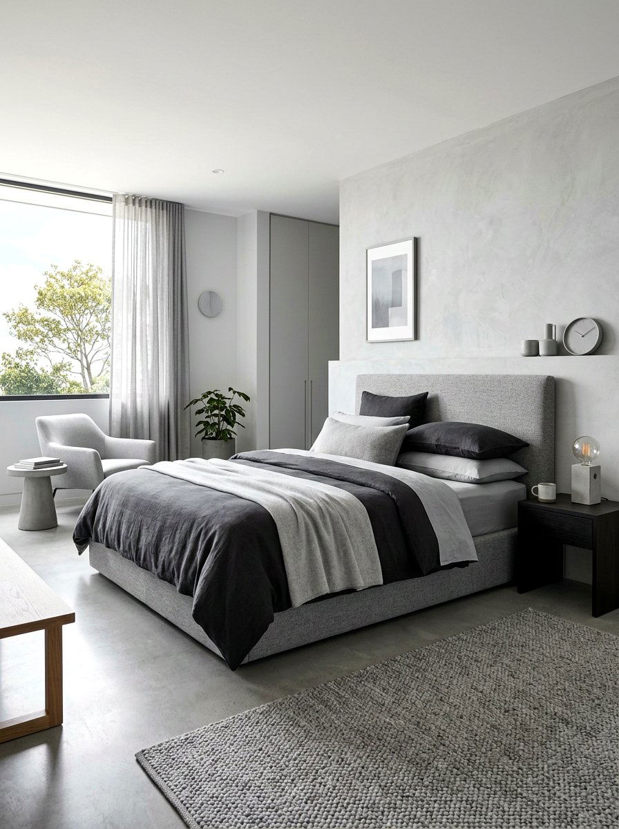 Monochrome Gray Bedroom - 30 teen bedroom ideas