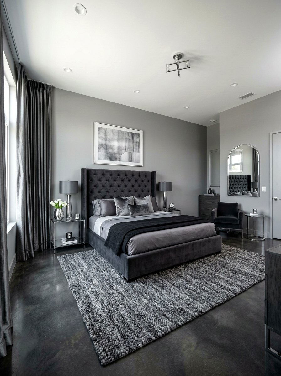 Monochrome Grey Room - 30 tween aesthetic bedroom ideas