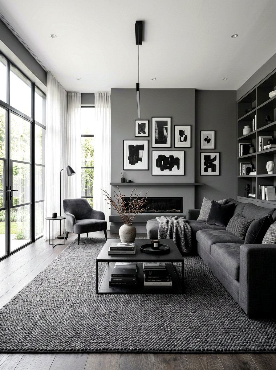 Monochrome Living Room - 30 modern living room ideas