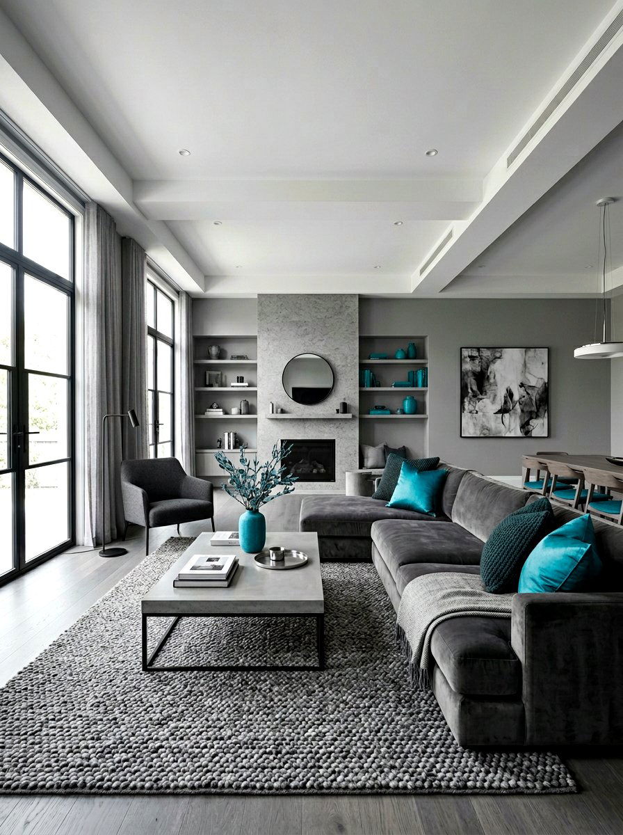 Monochrome Living Room - 30 small space living room ideas