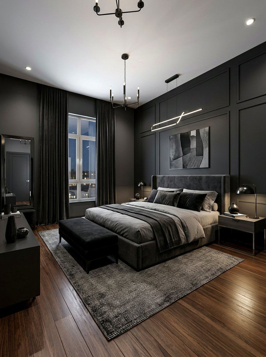 Monochrome Luxury Bedroom - 30 luxury bedroom ideas