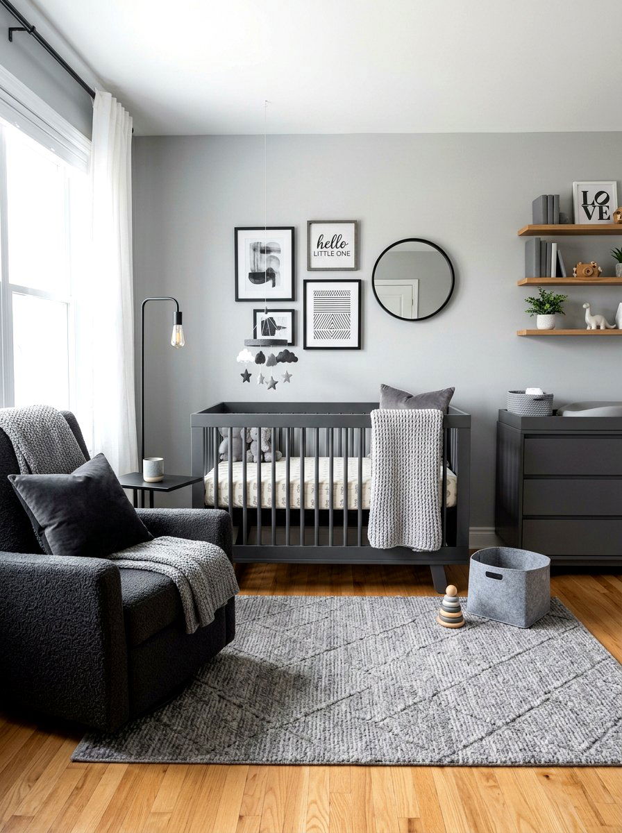 Monochrome Nursery - 30 minimalist nursery ideas