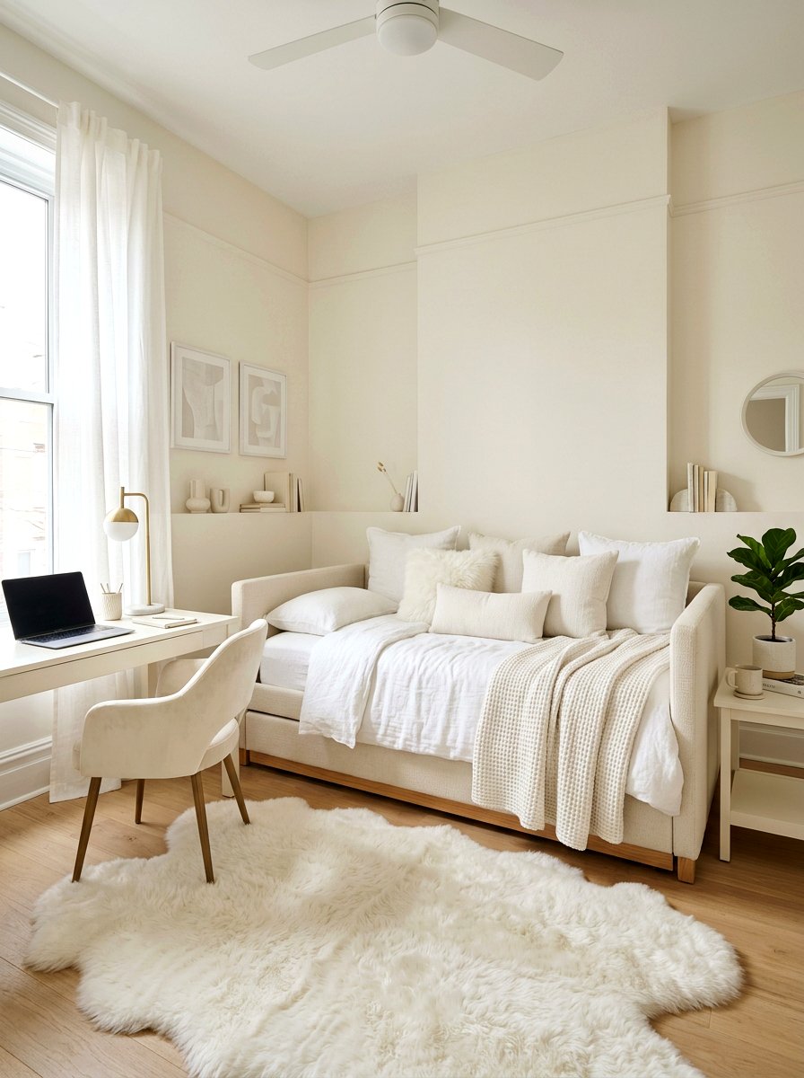 Monochrome Office Daybed Combo - 30 daybed office combo ideas