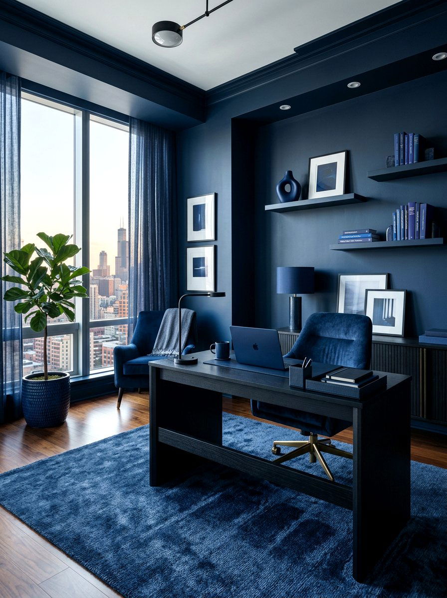 Monochrome Office Decor - 30 video call background office ideas