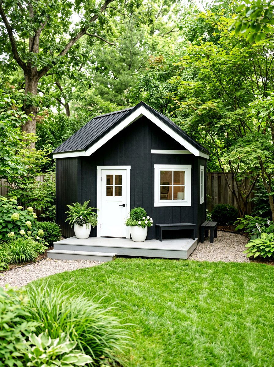 Monochrome Playhouse - 30 playhouse ideas