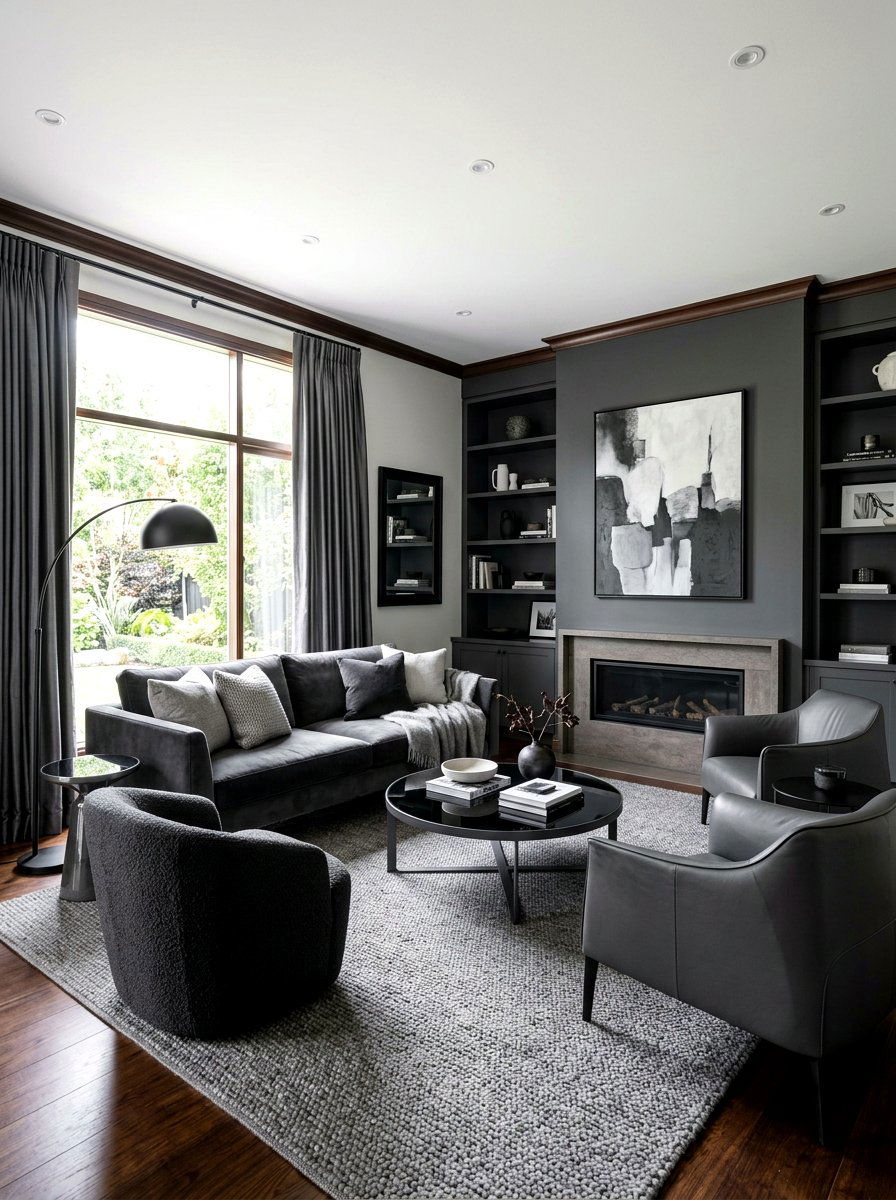 Monochrome Sitting Room - 30 sitting room ideas