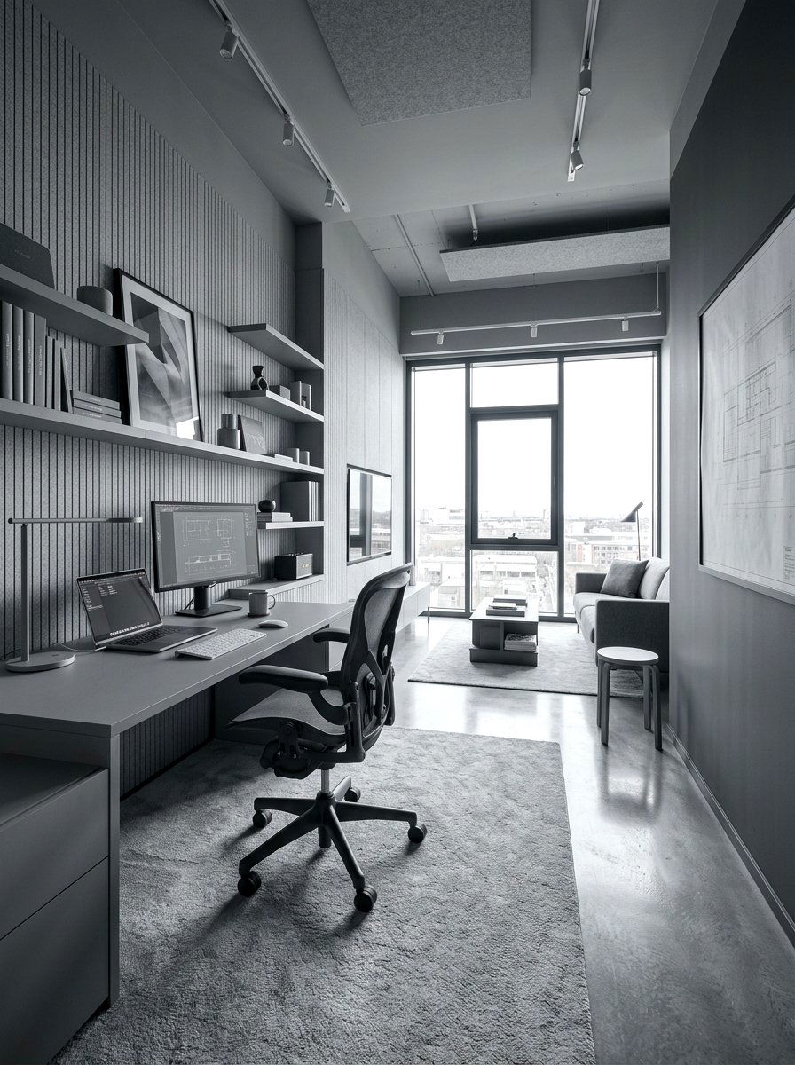 Monochrome Studio Interior - 30 creative studio office ideas