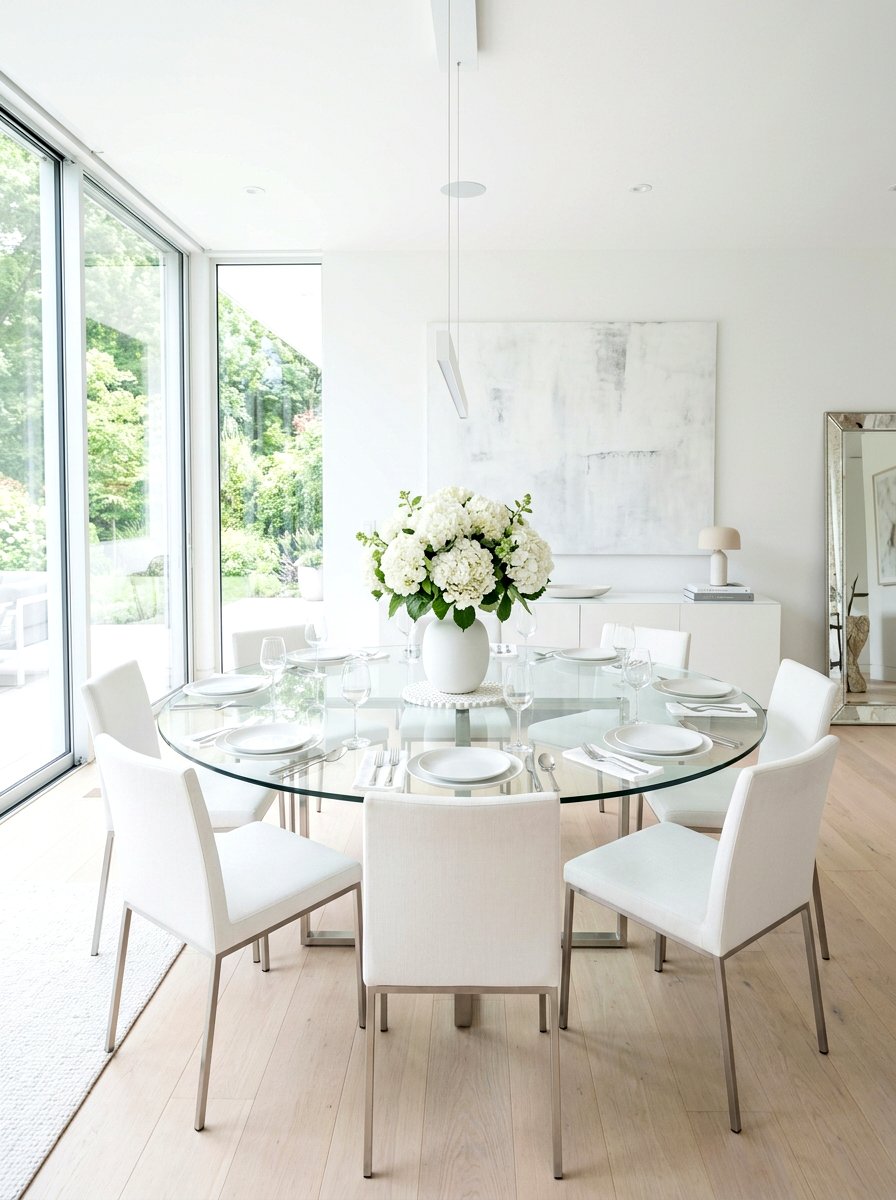 Monochrome White Hydrangea Cluster - 30 hydrangea centerpiece ideas